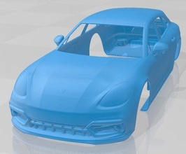 Porsche Panamera gts spor Turismo 2019 yazdırılabilir vücut araba yuva ölçülü Tamiya rc miniz hobi mikro 3d print model - Mito3D