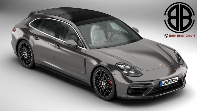 porsche panamera sport turismo turbo 2018 3d modell autos 3dexport 2017 2019 wagen bahnhof schnell detailliert innere tür luxus deutsche 3D print model - Mito3D