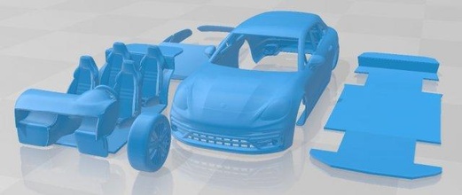 porsche panamera st 2021 imprimable voiture 3d impression modèle in automobile 3dexport fente scalextric tamiya rc miniz loisir micro 3d print model - Mito3D