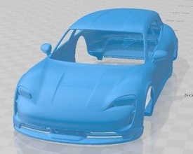 porsche taycan 4s Kreuz 2021 druckbar Körper Wagen Slot scalextric tamiya rc miniz Hobby Mikro 3d print model - Mito3D