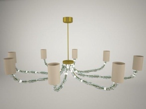 porta romana mcl11 oval lartigue chandelier lighting light furniture illumination 3d print model - Mito3D