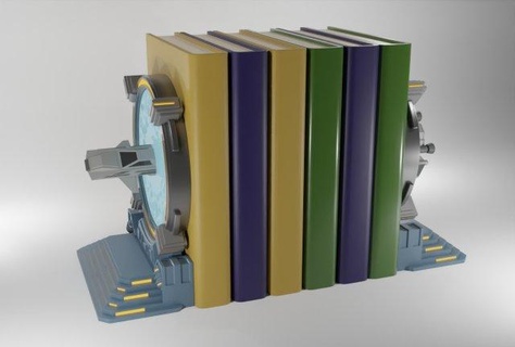 portal nave estelar suporte livro mobília escritório brinquedo miniatura 3d print model - Mito3D