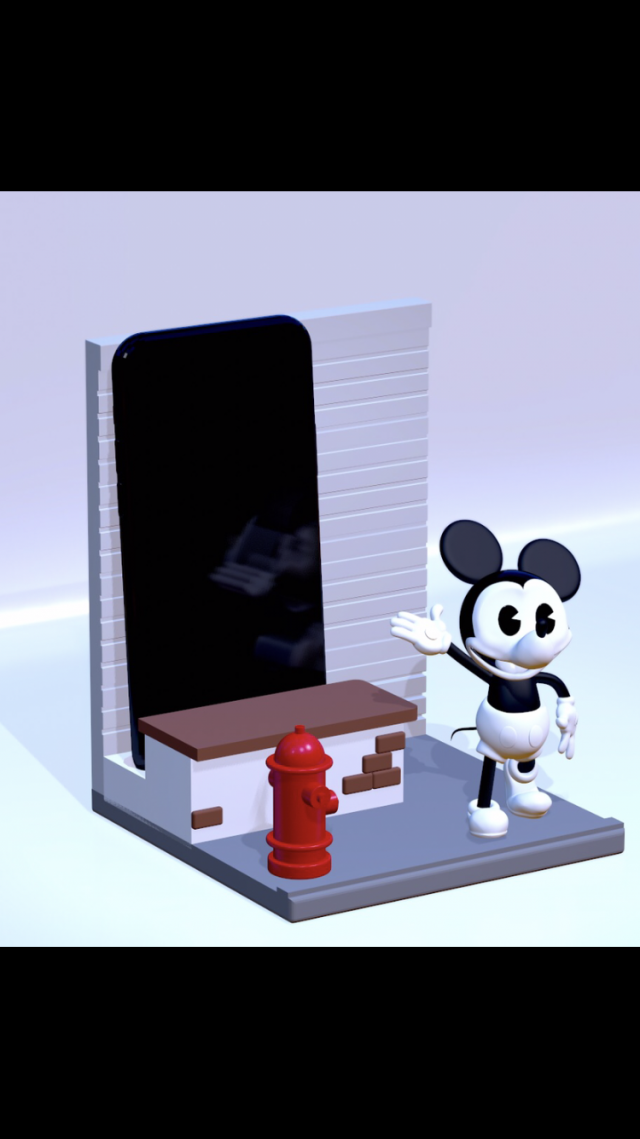 guantera porta celulare scrivania Mickey ratón expediente stl stampante 3d figuritas Portachiavi portapenne portacelular smartphone Mouse print3d model3d 3dmodel filestl 3D print model - Mito3D