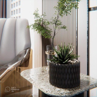 Topf Pflanze Zickzack Dekor Pflanzer Dekoration maison jardín 3d print model - Mito3D