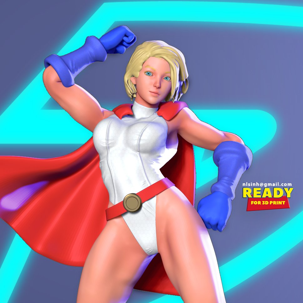 power girl dc marvel comics 3D print model - Mito3D