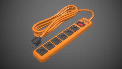 güç şerit çıkış uzantı blok yazı tahtası bar fiş priz elektrik elektronik bağ Sanayi enerji kablo Voltaj prizi ue4 3d print model - Mito3D