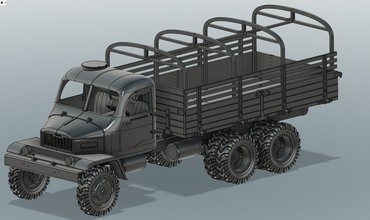 prag v3s 3dprint hazır 3d yazdır model in araç 3dexport kamyon makine large truck scale pragav3s dayz spintires tekerlek cz çekoslovak gerçekçi 3d print model - Mito3D