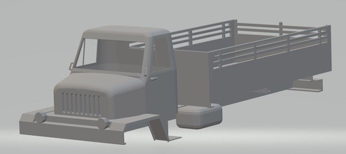 prague v3s imprimable camion 3d impression modèle in automobile 3dexport fente scalextric tamiya rc radio contrôle transport robot d'exploration taxi cabine coquille 3d print model - Mito3D