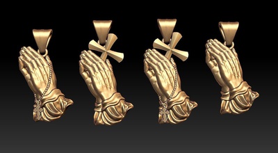 praying hands pendant 3d print model in pendants 3dexport prayer christianity church temple catholic orthodox faith pray hand woman man human god jesus christ christian holly cross jewelry bead 3d print model - Mito3D