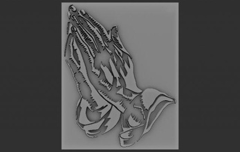 praying hands relief reliefs reliefmodel prayinghands 3dtable 3dtableau 3dprint 3dprinted 3dprinting 3d print model - Mito3D