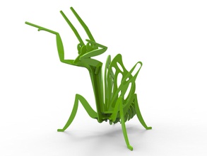 prier mante 3d puzzle impression modèle in 3dexport jouet insecte 3d print model - Mito3D