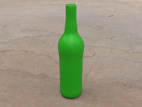 pre-hollowed beer bottle 1 plain 3d print model glass container drink beverage wine liquid alcohol liquor alcoholic booze houseware storage soda house kitchen dining 3d print model - Mito3D