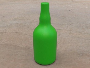 pre-hollowed bottle 5 plain beer glass container drink beverage wine liquid alcohol liquor alcoholic booze houseware storage soda house kitchen dining 3d print model - Mito3D