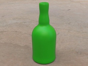 pre-hollowed bottle 8 plain beer glass container drink beverage wine liquid alcohol liquor alcoholic booze houseware storage soda house kitchen dining 3d print model - Mito3D