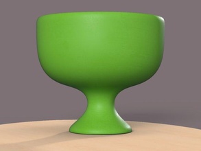 pre-hollowed bowl 1 plain 3d print model in kitchen dining 3dexport container houseware house vase hollowed hollow water tableware cup 3d print model - Mito3D
