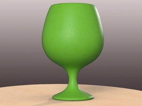 pre-hollowed brandy 2 plain 3d print model in kitchen dining 3dexport container houseware house bowl vase hollowed hollow water tableware cup 3d print model - Mito3D
