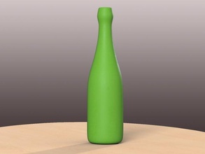 pre-hollowed cabernet bottle plain 3d print model in kitchen dining 3dexport container houseware house hollowed hollow water tableware wine 3d print model - Mito3D