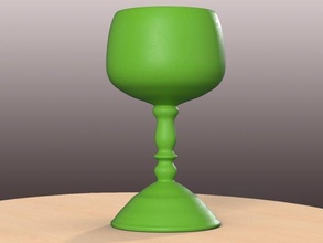 pre-hollowed chalice 1 plain container houseware house kitchen dining hollowed hollow water tableware religious ceremonial fancy 3d print model - Mito3D