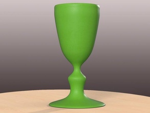 pre-hollowed chalice 2 plain 3d print model in kitchen dining 3dexport container houseware house hollowed hollow water tableware religious ceremonial fancy 3d print model - Mito3D