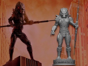 predator 2 3d print model in figurines 3dexport predator2 pred avp alien hunter predators scifi game 3dprint art disk cosplay toy toys miniatures 3d print model - Mito3D