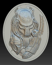 predator-Kopf - Medaille relief 2017 predator medallion die Erleichterung Geld Münze fantasy Kopf 3d print model - Mito3D