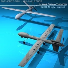 prédateur uav 3d modèle in drone hélicoptère 3dexport militaire avion espion équipage drones 3d print model - Mito3D