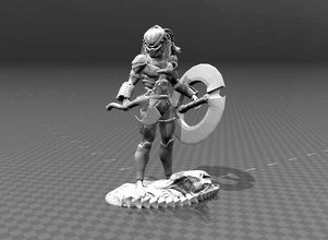yırtıcı savaşçı 3d yazdır model in canavarlar yaratıklar 3dexport yabancı film medelis medelis3d heykel stl obj 3dprint hazır bilim karakter yaratık yırtıcıya karşı avp 3d print model - Mito3D