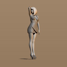 pretty woman 7 3d print model in 3dexport female girl lady beautiful nice lovely sexy sex human person body legs heels pumps dress clothing hair 3d print model - Mito3D