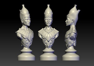 sacerdote of egitto 3d stampa modello in figurine 3dexport bellezza vescovo gioco tavolo scacchi scacchiera figura uomo scultura 3d print model - Mito3D