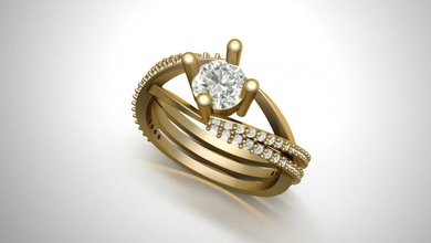 Prinzessin Schnitt Diamant-ring cut diamond ring Juwel Schmuck Juwelen princesscut gold Silber bedruckbar ist gem cnc 3dprintable Luxus Hochzeit metallic Platin scheint 3d print model - Mito3D