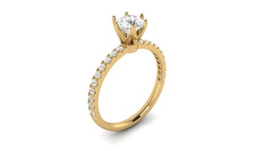 Princesse diamant engagement bague bijou bijoux or argent imprimable mariage tiffany mode gemme bijoutier solitaire anneaux 3d print model - Mito3D
