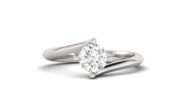 Princesse diamant engagement bague 002 bijou bijoux or argent imprimable mariage tiffany mode gemme bijoutier solitaire anneaux 3d print model - Mito3D