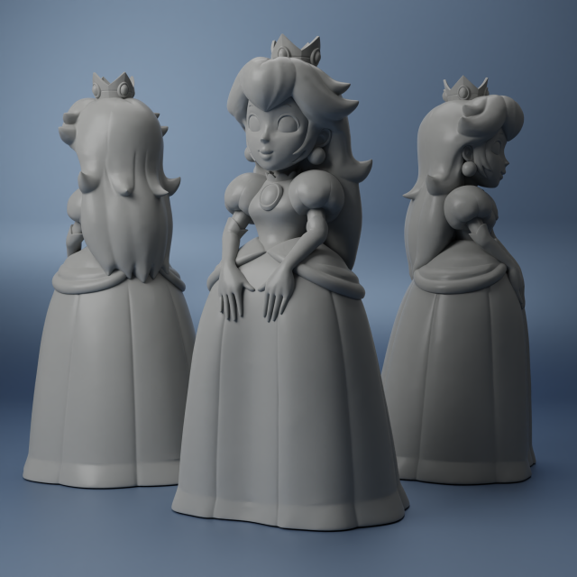 Princesse pêche femme mario 3D print model - Mito3D