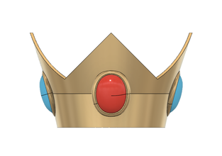 princesa pêssego coroa 3d impressão modelo in 3dexport peachette cosplay suporte traje cosplayer fantasias super mario jogos fêmea cabeça 3d print model - Mito3D