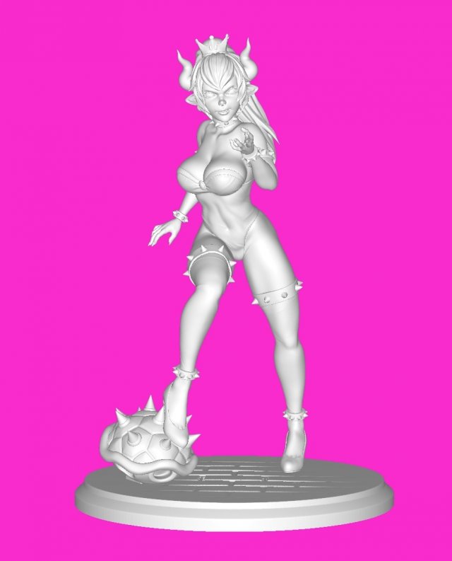 Princesa super mario mulher 3D print model - Mito3D