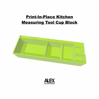 print-in-place kitchen measuring tool cup block 3d print model dining 3d print model - Mito3D