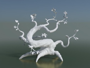 stampabile fantasia albero la pianta fatasy legno foresta fiore 3d print model - Mito3D