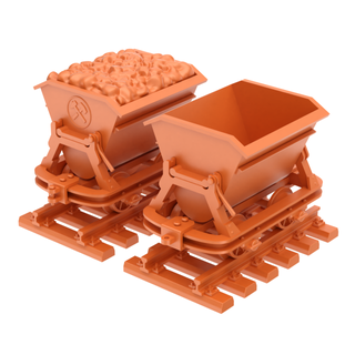 yazdırılabilir madencilik araba oyuncaklar 3d Yazdır basılı Antik Demir model alay etmek eski cevher demiryolu Demiryolu stl tramvay kamyon nostaljik araç 3d print model - Mito3D