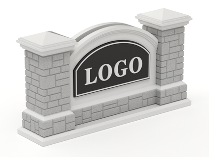 printable monument sign business card holder office 3d print printed mockup mock stl stereolithography board stand signboard text visit visitcard 3d print model - Mito3D
