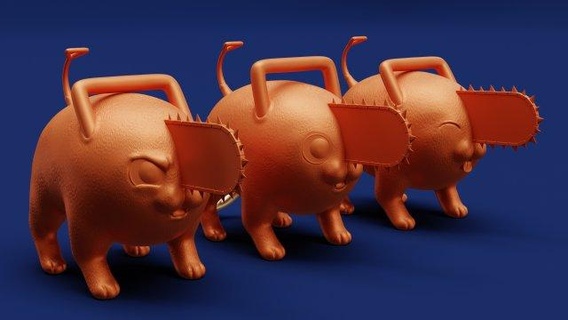 imprimable respect porte clés 3d impression modèle in figurines 3dexport jouet funko pop collectionner tronçonneuse anime chien dessin animé 3d print model - Mito3D
