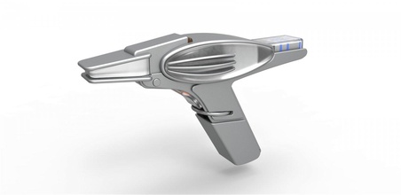 prototipo phaser película estrella emigrar ii ira kan 1982 desintegrador pistola ciencia ficción rayo rayos Star Trek cosplay apuntalar réplica juguete impresión imprimible 3d print model - Mito3D
