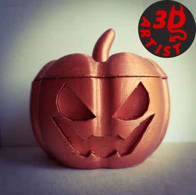 citrouille boîte 3d impression modèle in décor 3dexport horreur halloween titulaire soutien organisateur 3d print model - Mito3D