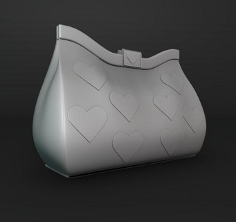 saf Aşk el çantası yazdırılabilir çanta cüzdanlar sırt moda kalp kese oyuncak Şirin tasarım KADIN kadın deri valiz stil cüzdan Aksesuarlar Giyim şekil vermek dekorasyon 3d print model - Mito3D