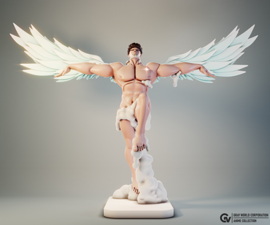 puri-puri prisoner angel style one-punch man anime character male 3d print model - Mito3D