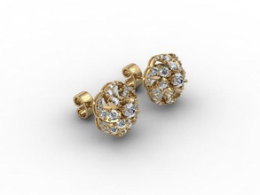 puset earring 3d print model in earrings 3dexport gem jewel jewelery jewellery jewelry nipple 3d print model - Mito3D