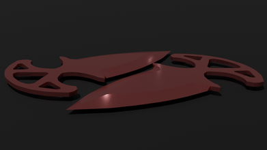 push dagger 3d print model in 3dexport knife csgo 3d print model - Mito3D