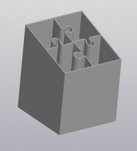 puzzle stifthalter 3d drucken modell dekor 3dexport gärtner innen vase blume schüssel strauß haushaltswaren blumenhändler bleistifthalter desktop veranstalter bilden bürste halter unterstützung schreibwaren lager rätsel 3d print model - Mito3D