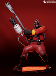 pyro team fortress 2 man figure teamfortress2 3dprint character male game 3d print model - Mito3D