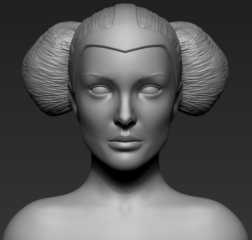 la reine impression 3d modèle art belle jeune fille tête dame sculptures 3D print model - Mito3D