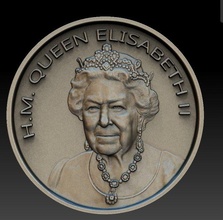 queen elisabeth england 3d print model - Mito3D